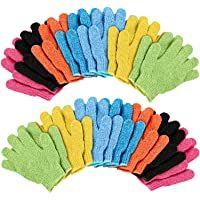 Los mejores  - Duufin 14 Guantes Exfoliantes de Baño 7 Colores Guantes Exfoliantes Ducha para Adultos y Adolescente